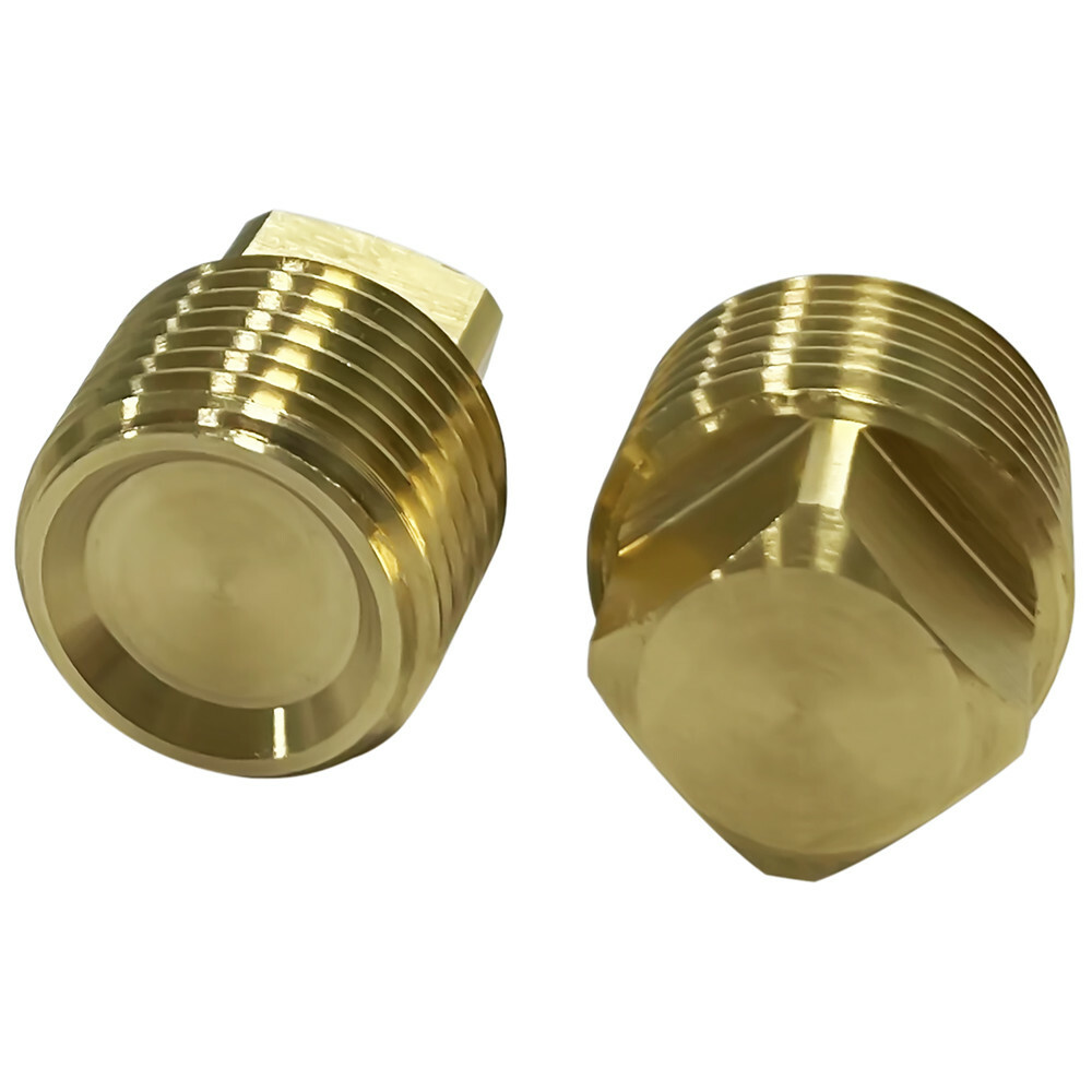 NEW 2 PACK 1/2" NPT Solid Brass Boat Hull Spare Garboard Drain Plug-