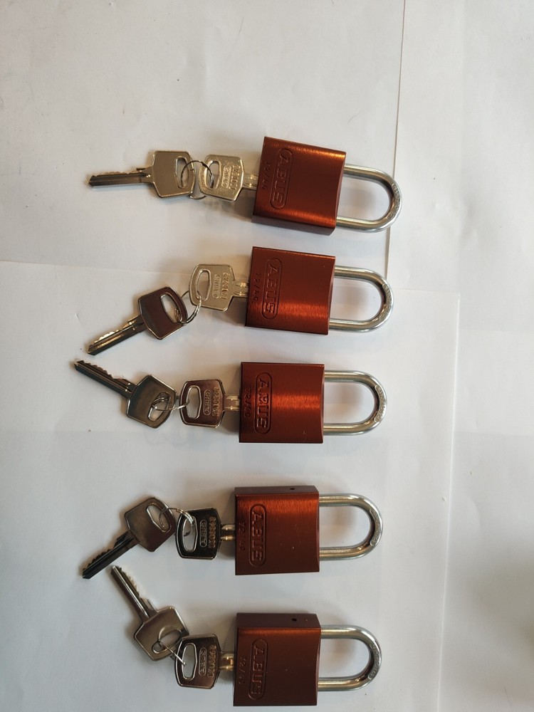Abus 19331 Keyed Padlock, Open, Rectangular Aluminum Body, Hardened Steel