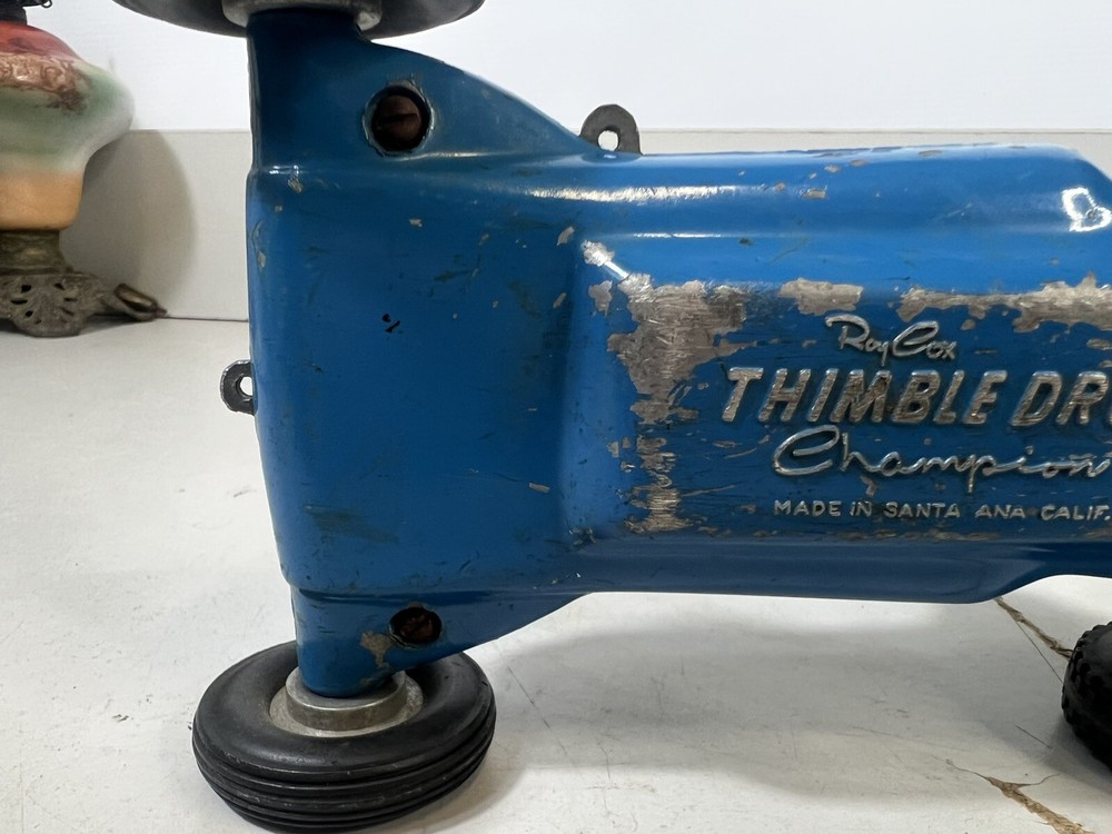 Vintage Ray Cox Thimble Drome Champion Tether Car Blue #20 No Engine