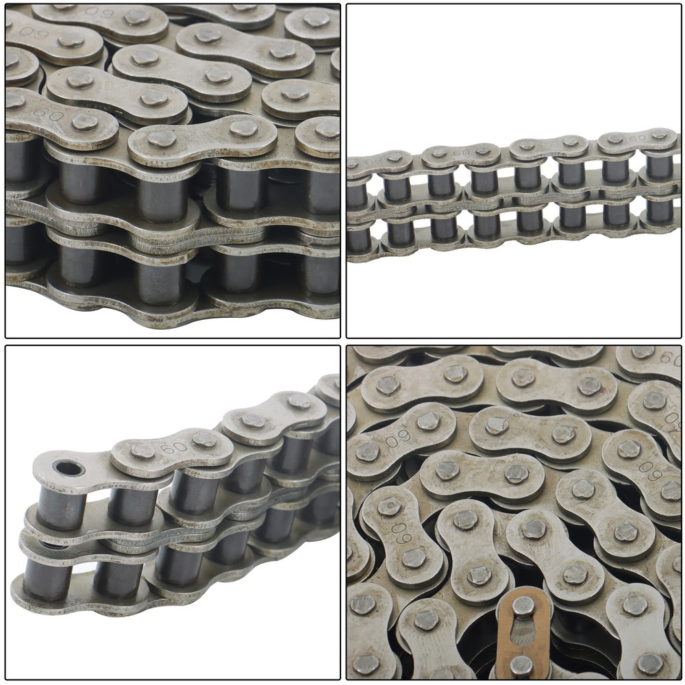 #60-2 Double Strand Duplex Roller Chain 10 Ft with 2 Connect Links
