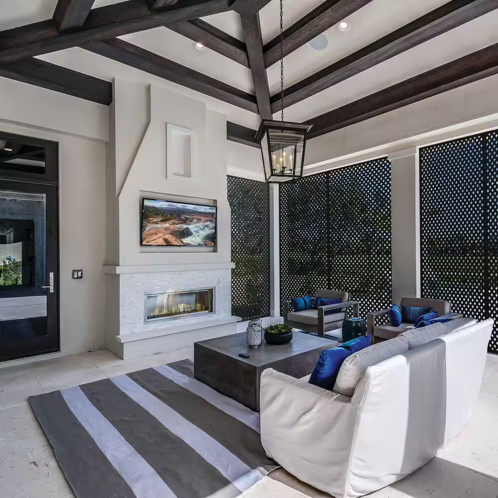 4 Ft. Black Vinyl Lattice Divider (2-Pack)