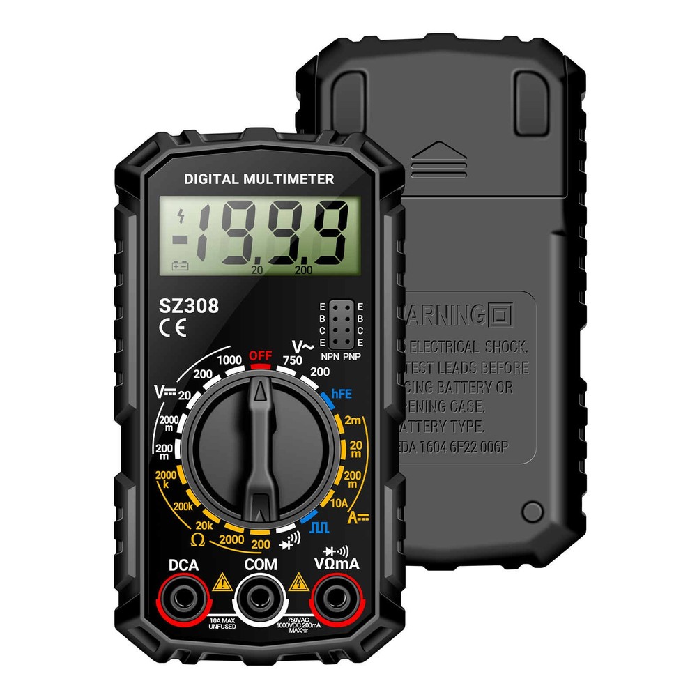 Digital Multimeter Voltmeter Ammeter for AC DC Voltage Current and HFE Test