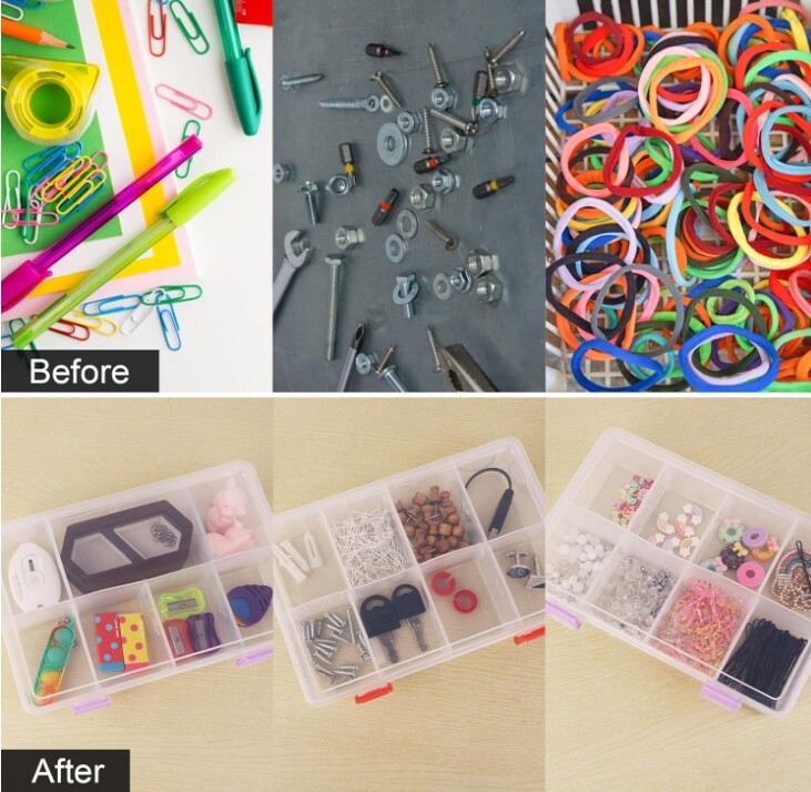 Organizer box storage container storage Box plastic small parts tool Box clear