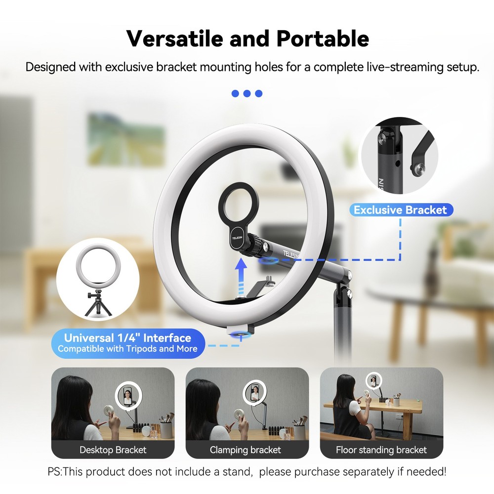 🚀Mobile Video Live Broadcast Bracket Ring Fill Light Beauty Desktop Fill Light