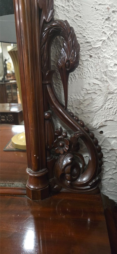 victorian mahogany inverted sideboard