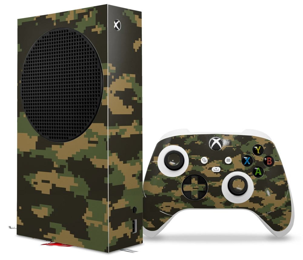 Skins XBOX Series S Console Controller WraptorCamo Digital Camo Timber