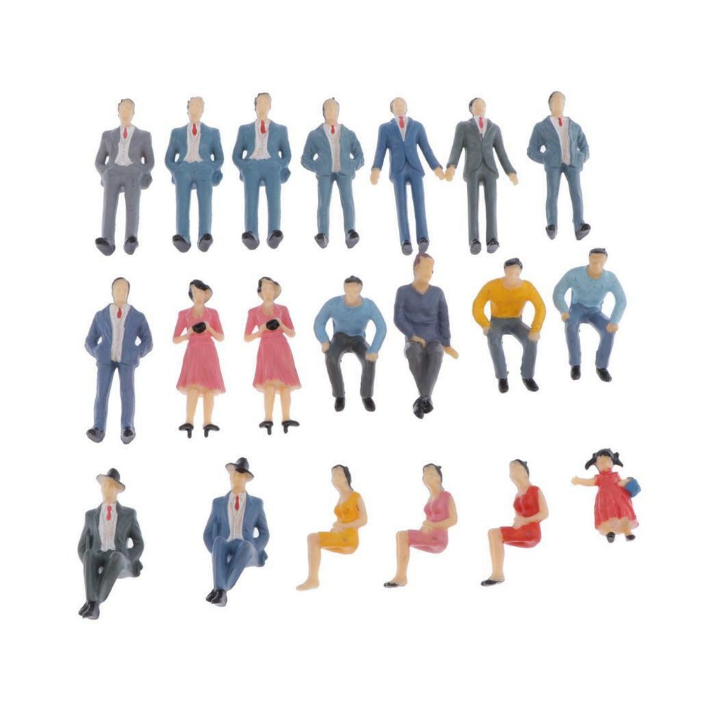 20pcs G Scale coloful 1:30 Painted    People Figures