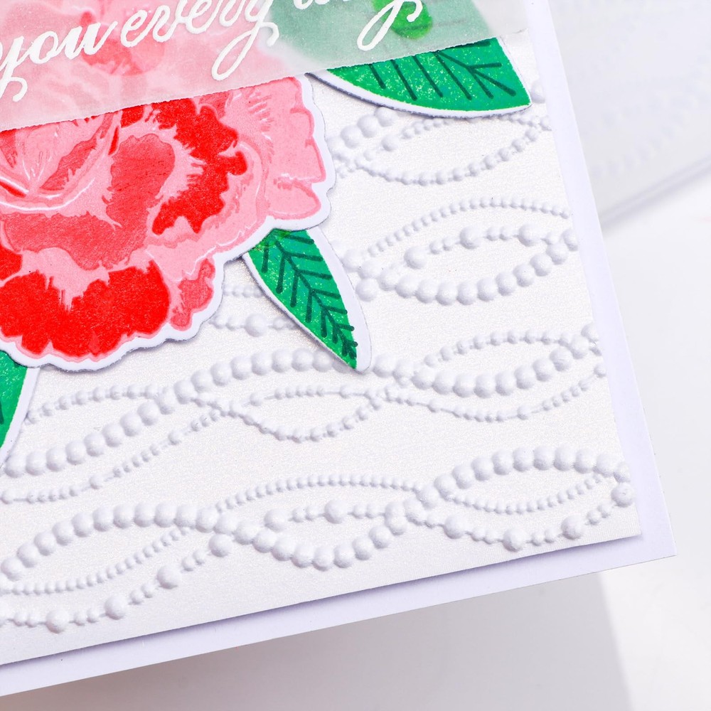 Embossing Folder 3D Abstract Art Geometric Wave Plastic Texture for Card Making