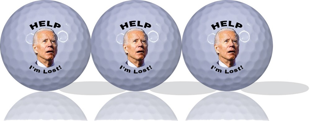 Help I'm Lost! Joe Biden Golf Balls 3 Pack - Great Gift Idea