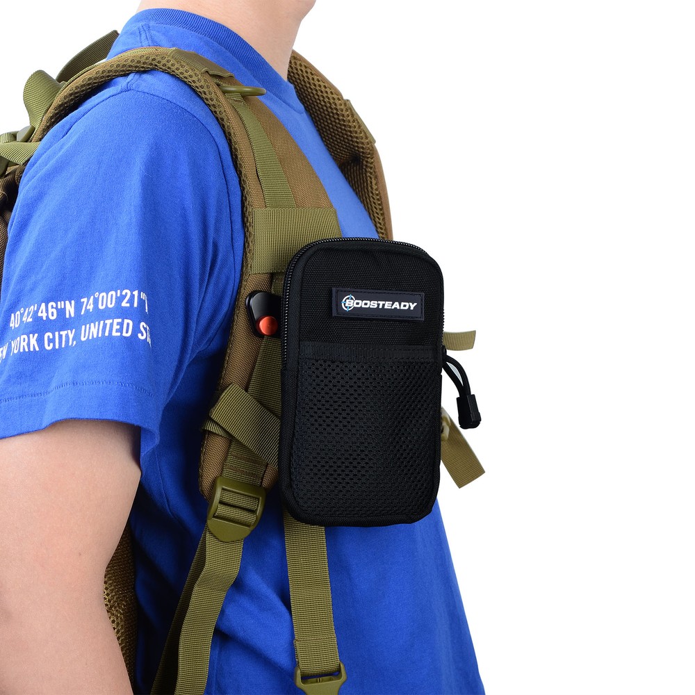 Backpack Strap Pouch, Smartphone Strap Pack, Backpack Attachment Bag for Hikers