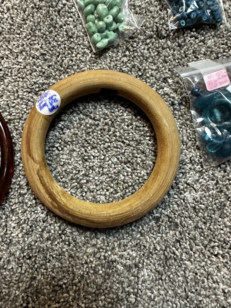 Vintage Macrame Accessories Rings Beads