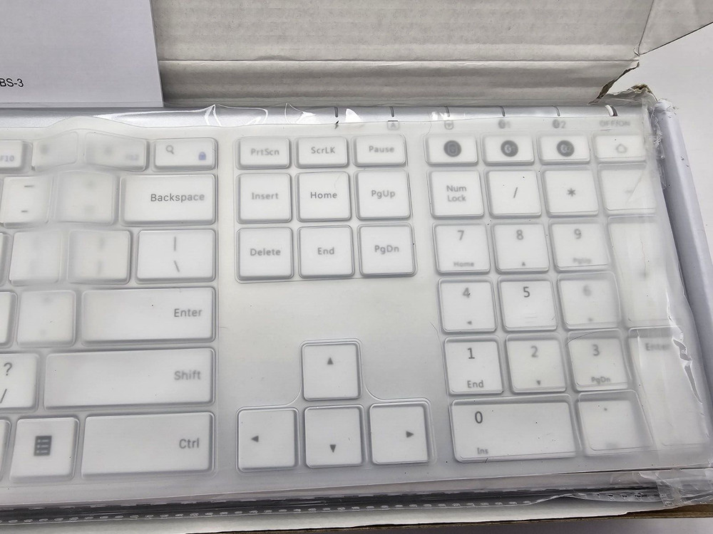 Silver & white wireless Keyboard And Mouse Combo Set 2.4G KS15BS-3