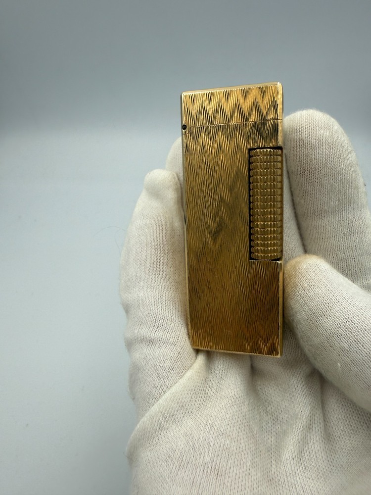 Mint Working Dunhill Gas Lighter Gold with box