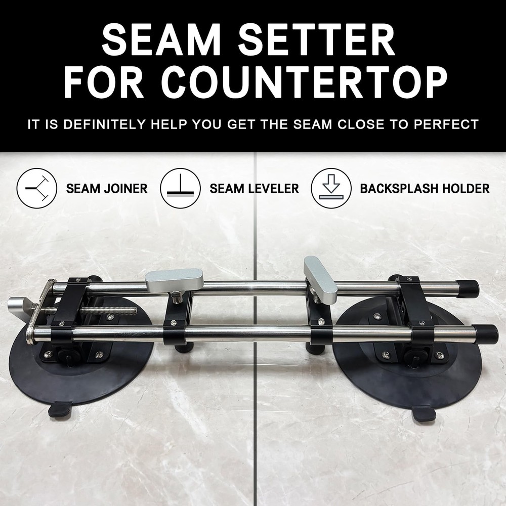 Manual Vacuum Countertop Leveling System - 3s Quick-Suction Technology & 4 Ad...