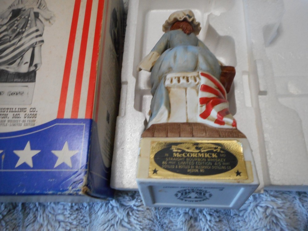 Empty McCormick Whiskey Decanter In Box Betsy Ross