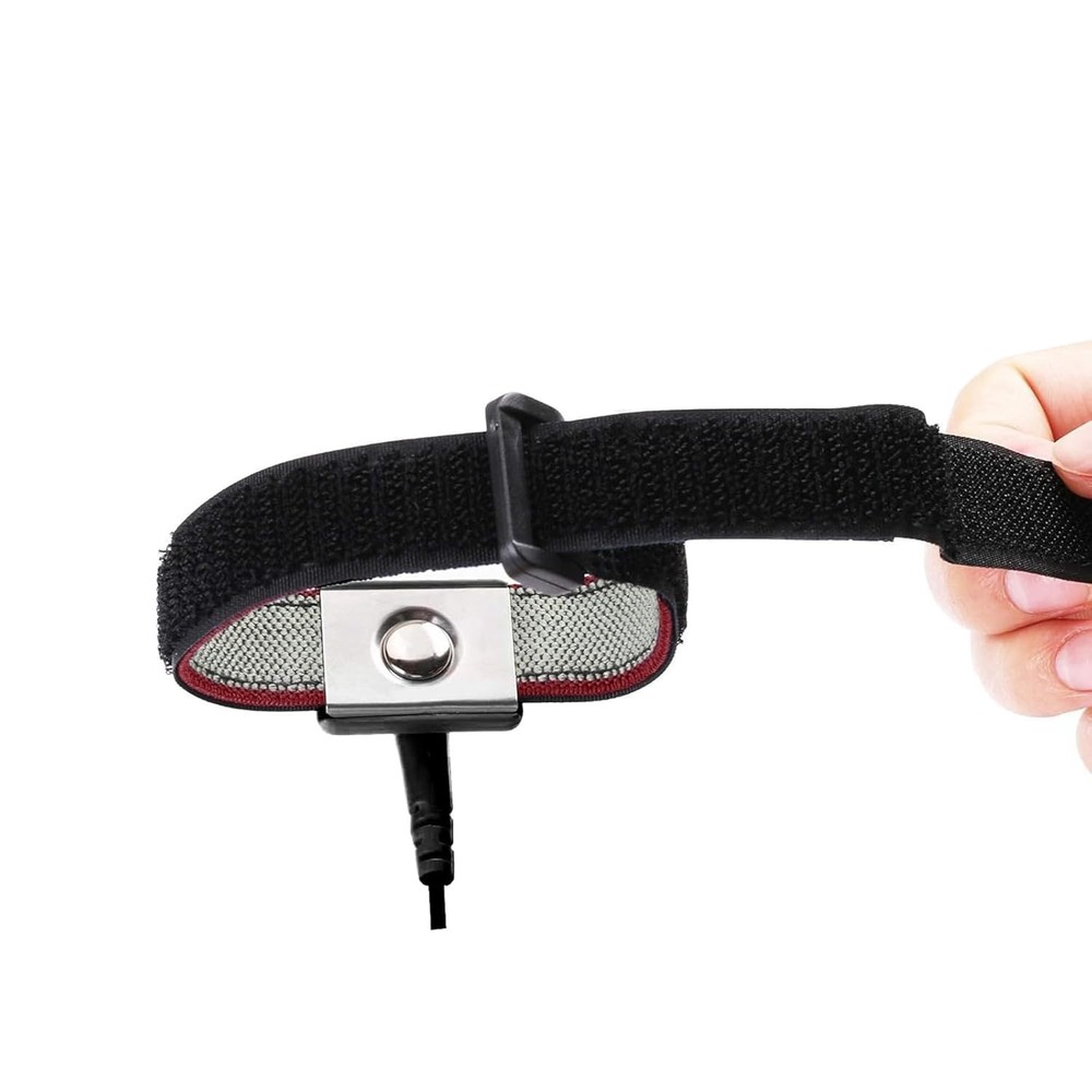 Adjustable Anti-Static Wrist Strap - 11" Grounding Bracelet for Safe Electronics