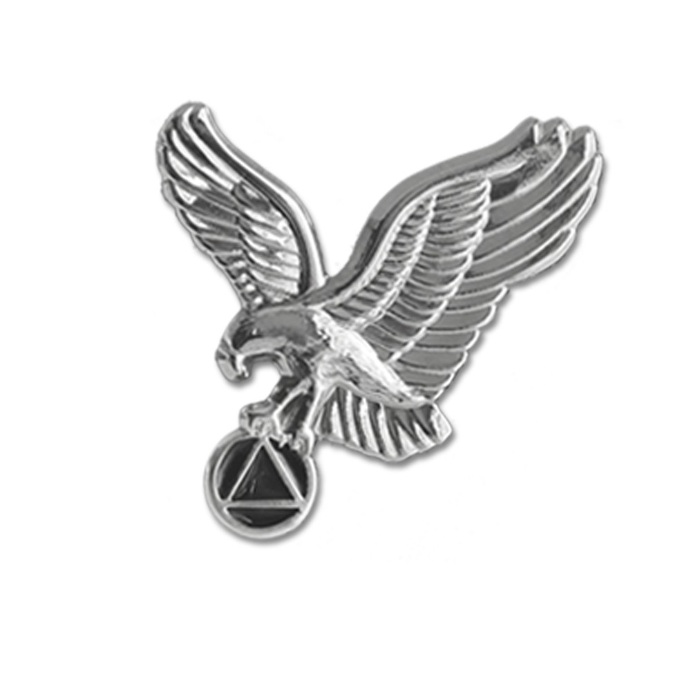 AA Silver Eagle Lapel Pin 1"