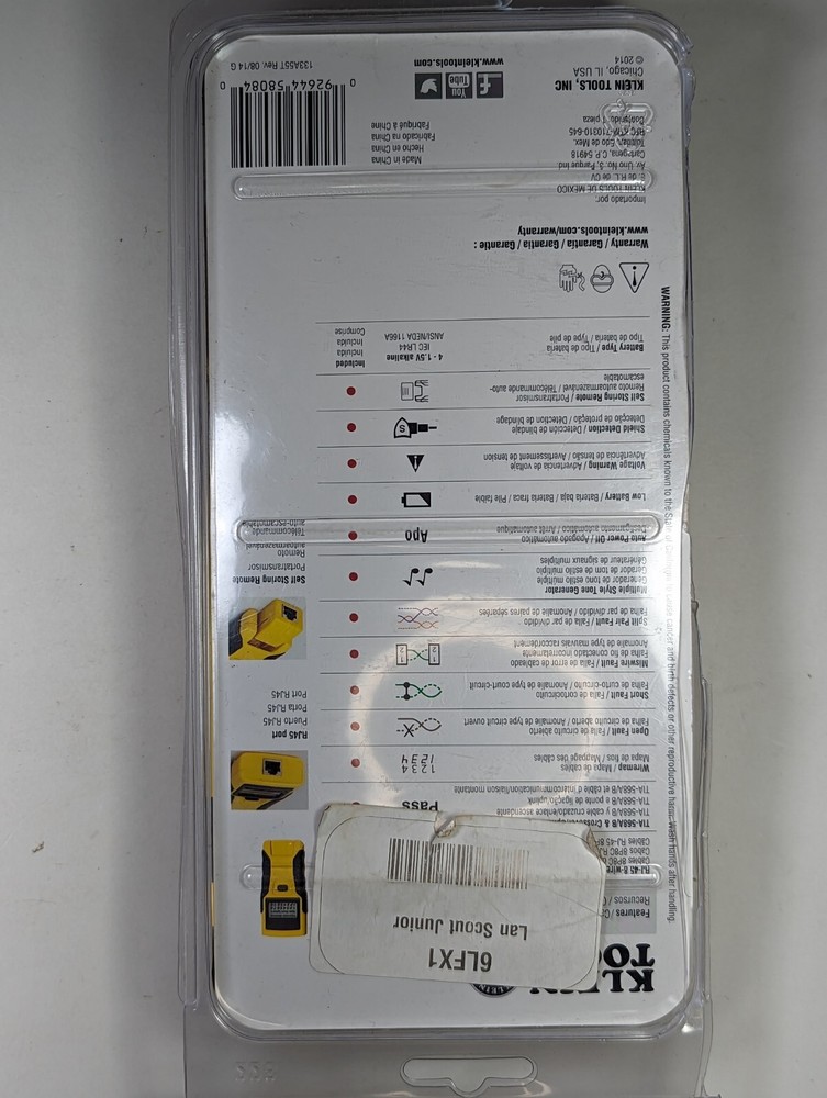 Klein Tools LAN Scout Jr Tester (OPEN BOX CONDITION)