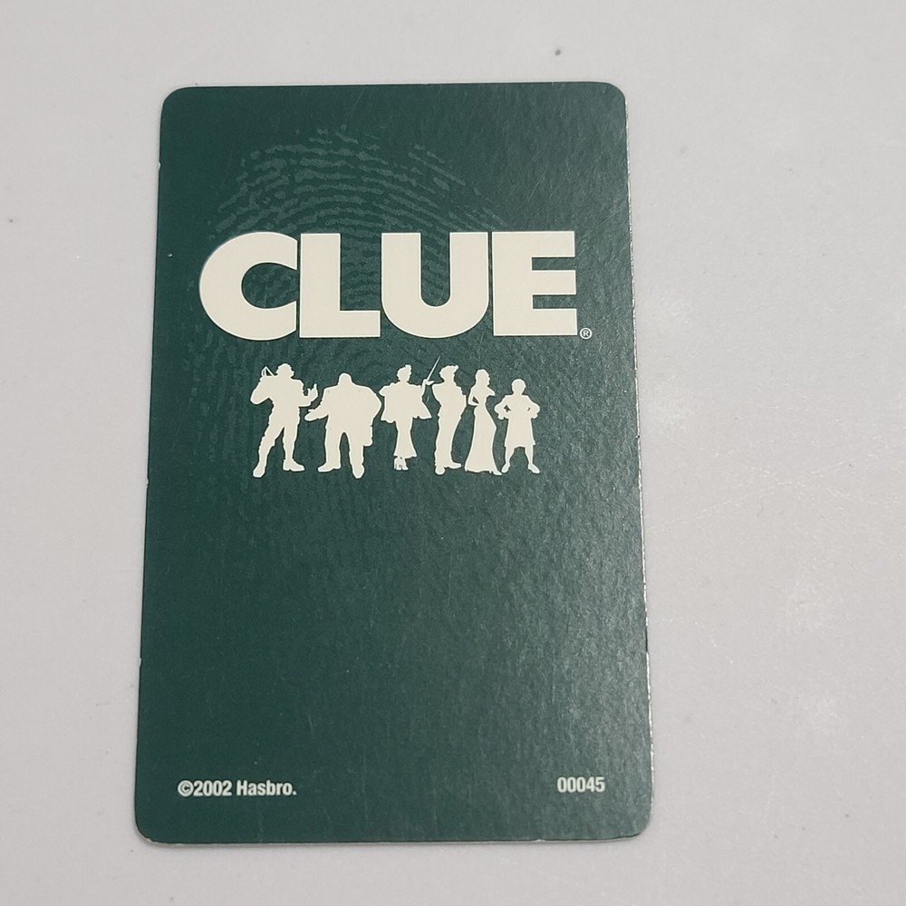Clue 2002 Room Card Hall Replacement Piece