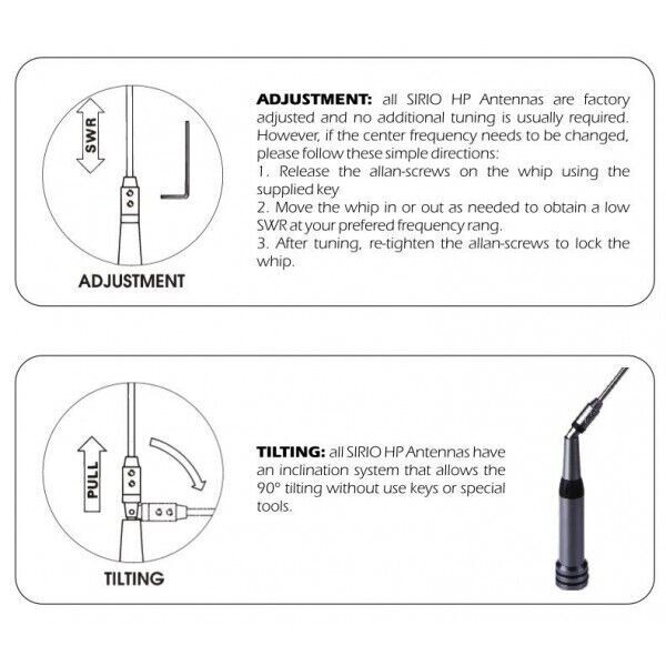 Sirio SG-CB 1000 CB & 10M Mobile Antenna
