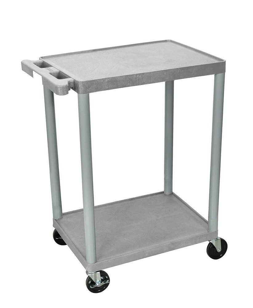Luxor HE32-G Utility Cart - Two Shelves Structural Foam Plastic