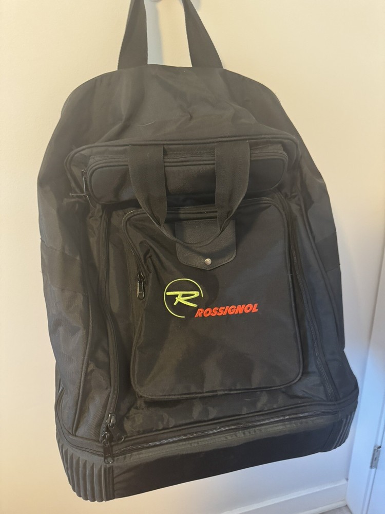 Rossignol Ski Boot Snow Board Boot Large Rolling Back Pack / Duffle Bag Black