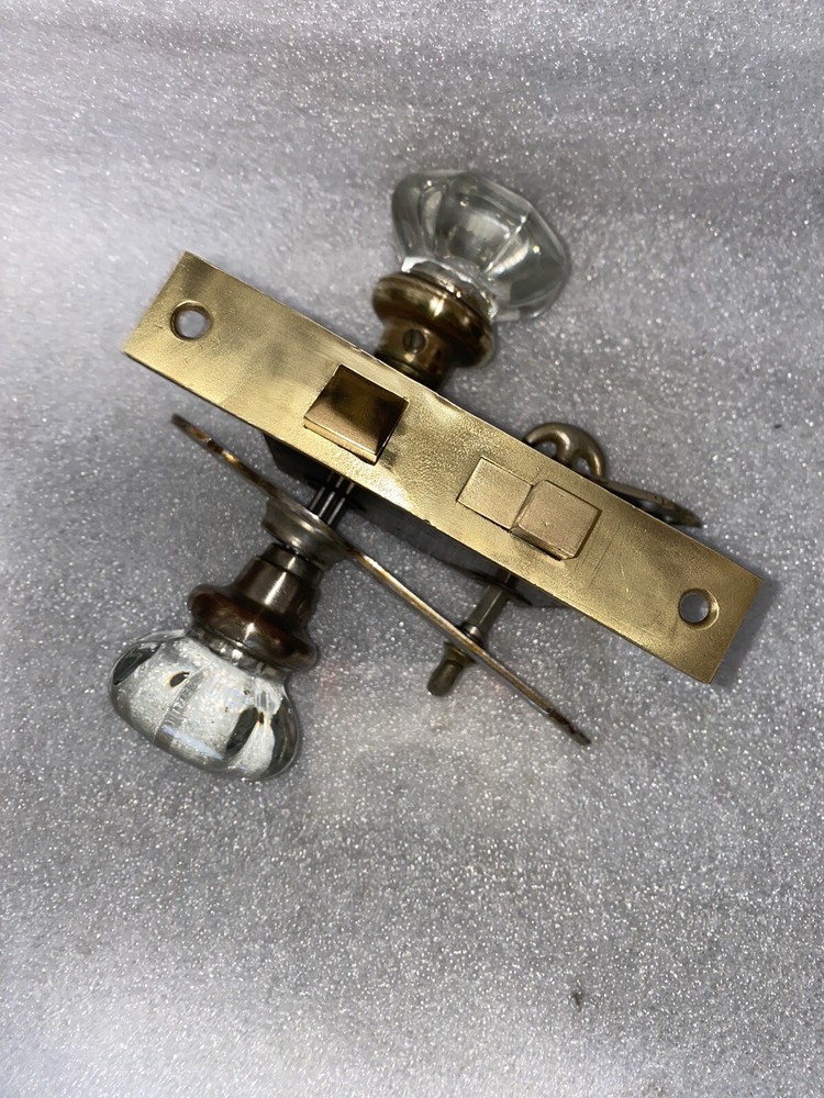 Antique Sargent Easy Spring Lock Jack & Jill, Backplates, Doorknobs
