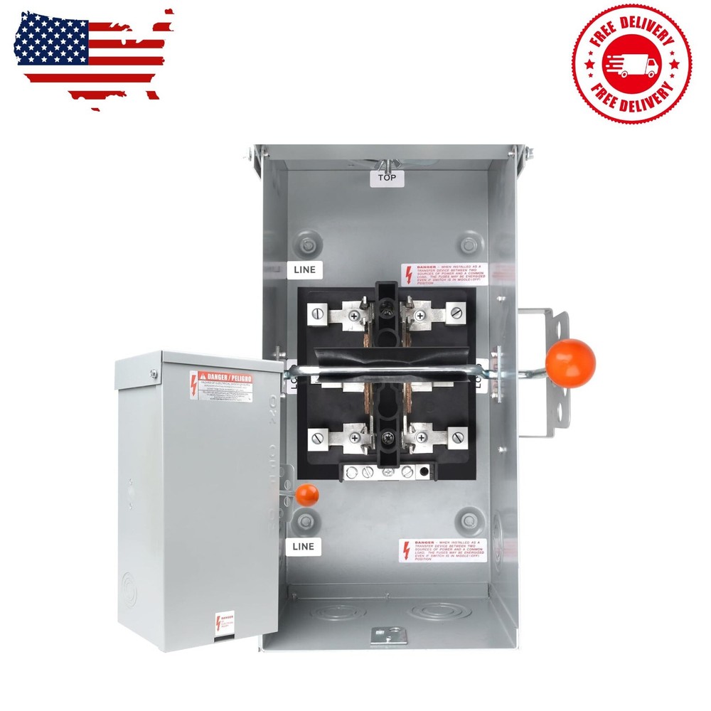 er Switch,24000W General-Duty Double-Throw Safety Switch,12