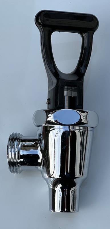 Faucet for urn, tea, coffee, hot water. Black Handle
