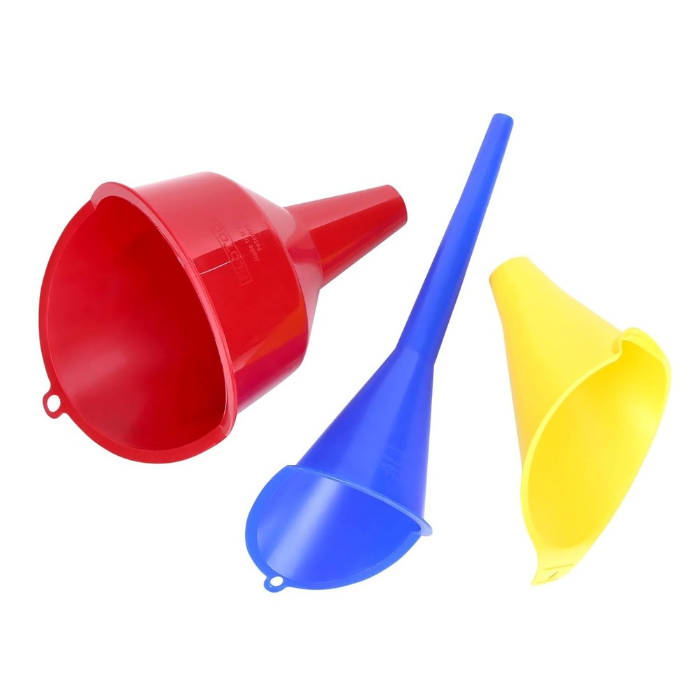 3 Pack Super Funnel Trio Multi Purpose Plastic Funnel Set Multi Purpose New