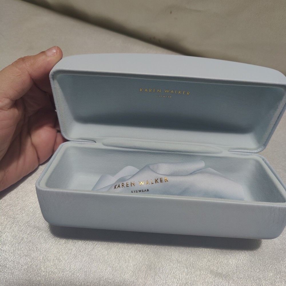 Karen Walker Eyewear Case Only Solid Structure Large Size. *Read*