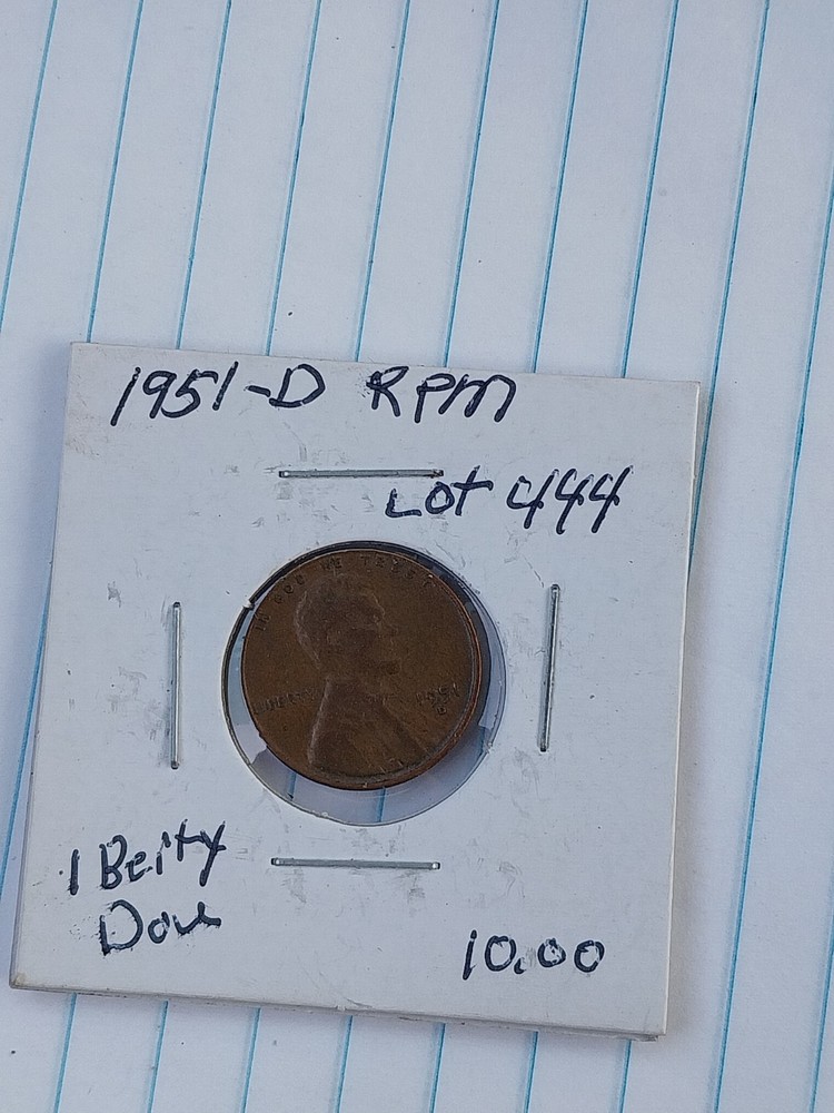 1951 D Rpm And Error Lincoln Cent