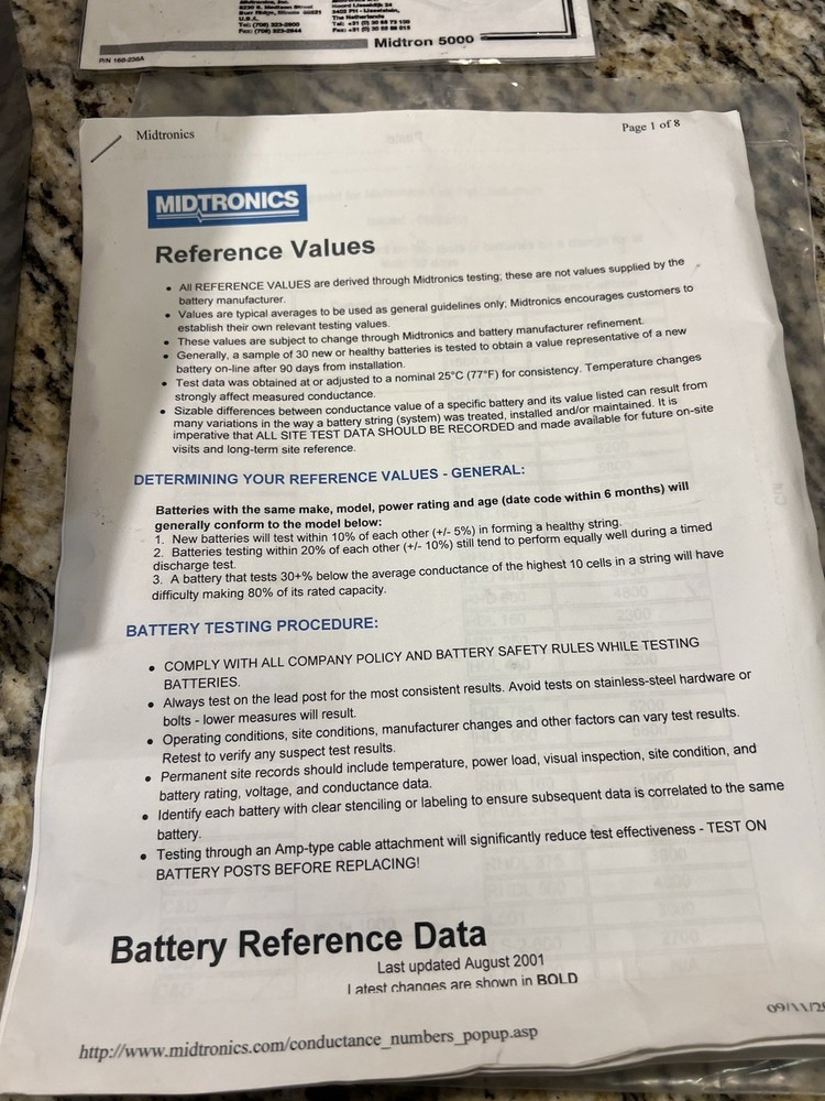 Midtronics Midtron 5000 Battery Conductance Tester Cased