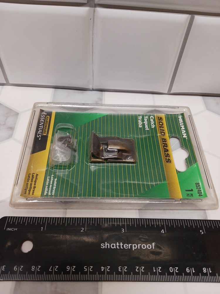 Hillman Solid Brass Catch 852404 Antique Brass Locking Hardware Essential 1PC FS