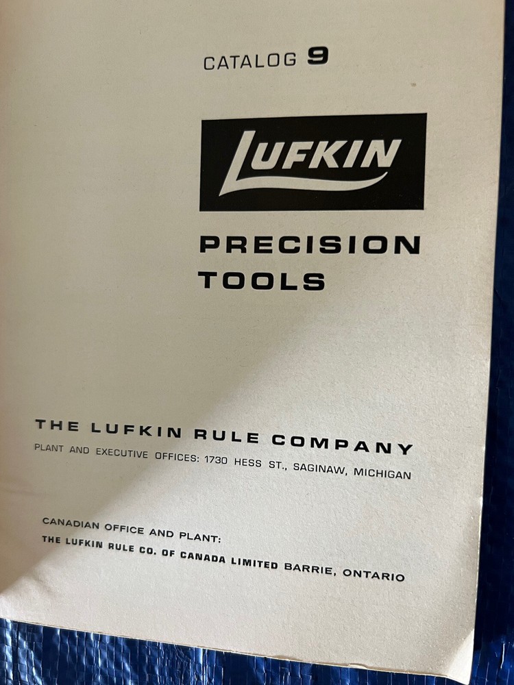 1960’s Lufkin Precision Tools Catalog No. 9