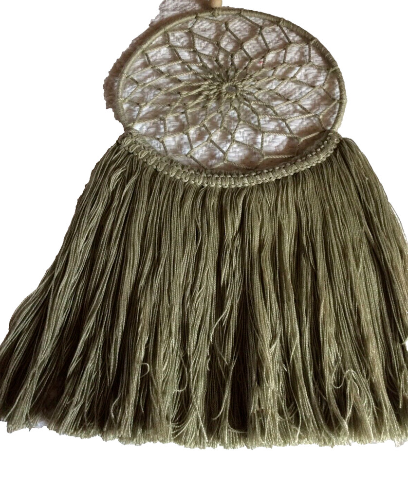 Wall Decor Macrame Wall Art  “Green Dream Catcher”