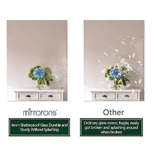 Frameless Mirror, Wall Mirror 24" x 32", 24"L x 32"W Right Angle-upgrade