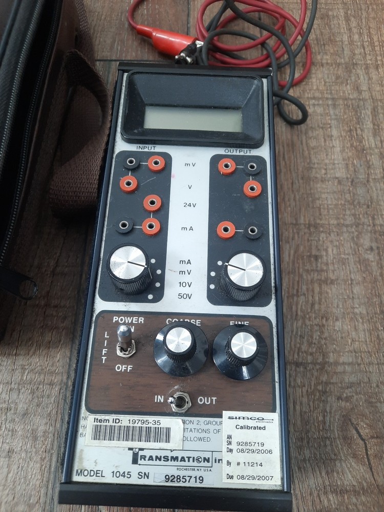 Transmation Mod 1045 Loop Calibrator Tested Works, No Power Cord