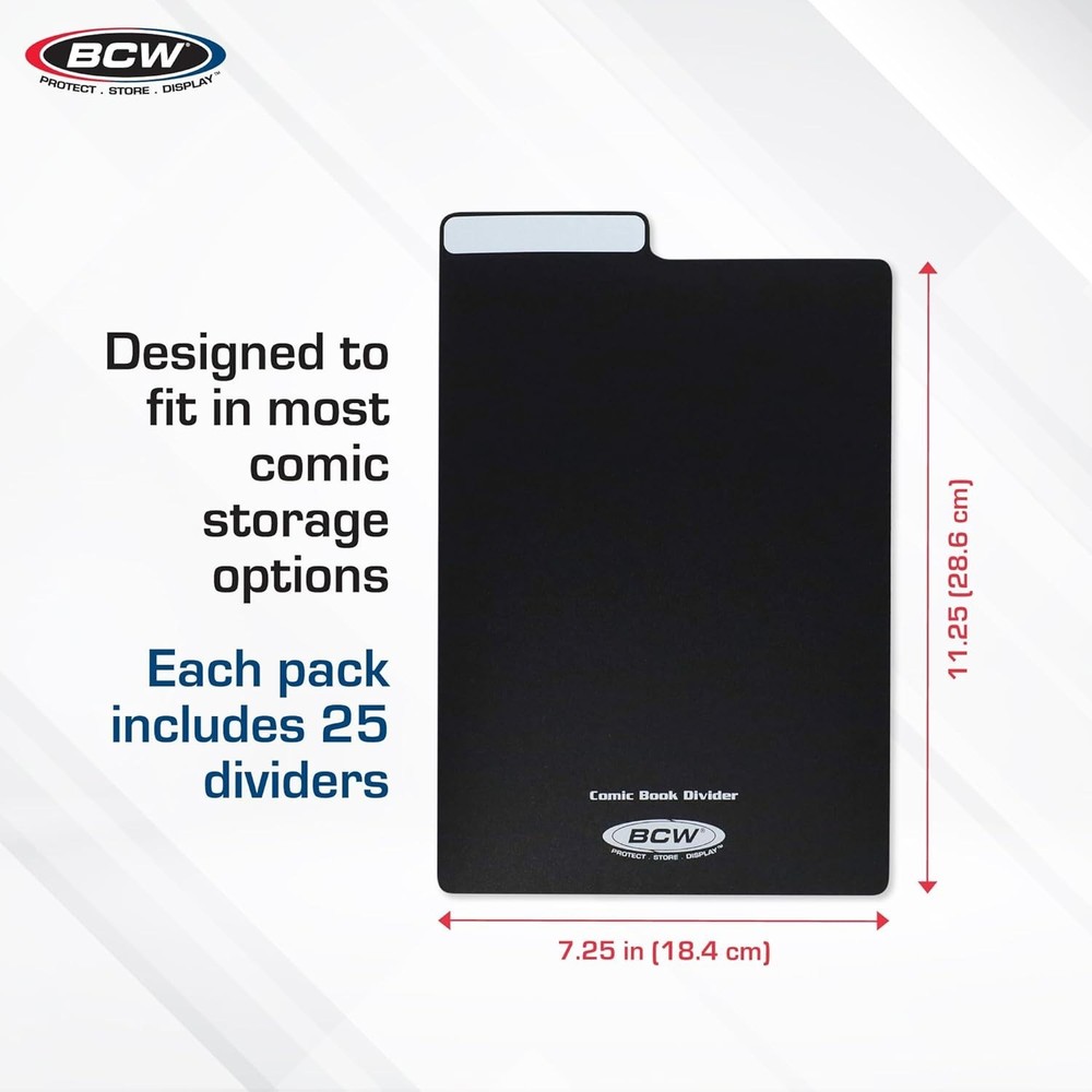 25 Comic Book Dividers - Write-On Tabs for Easy Organization & Storage