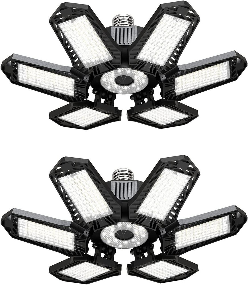 2-8Pack 100W Deformable LED Garage Light Bright Shop Ceiling Lights Fixture Bulb