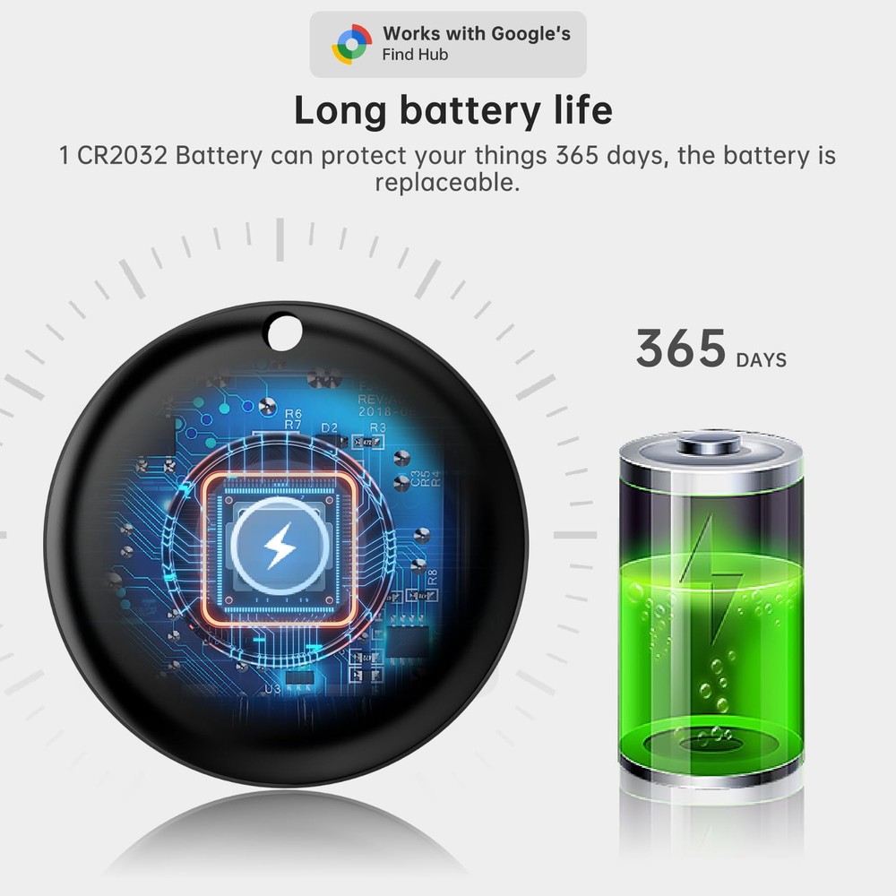 JNLIK Air Tracker Tag for Android（Android Only ） IP65 Black-1P, Black