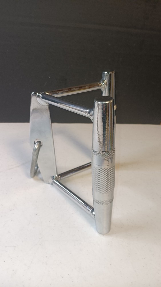 SINGLE Silver Pull Down V-Handle Bar Triceps Bicep Trainer Double Handle Gym Rod