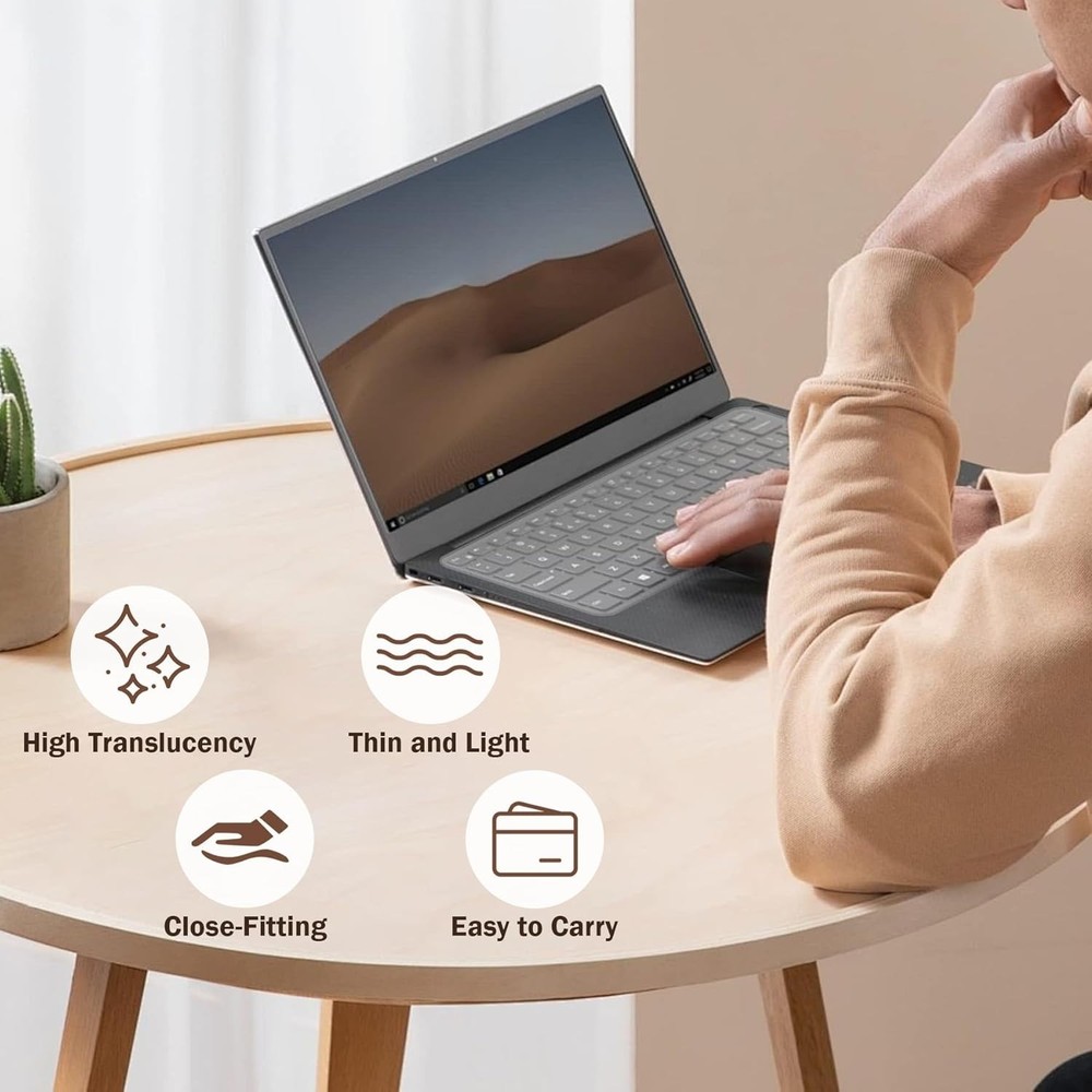 Universal Silicone Keyboard Cover - 2 Sheets Waterproof & Dustproof for Laptops