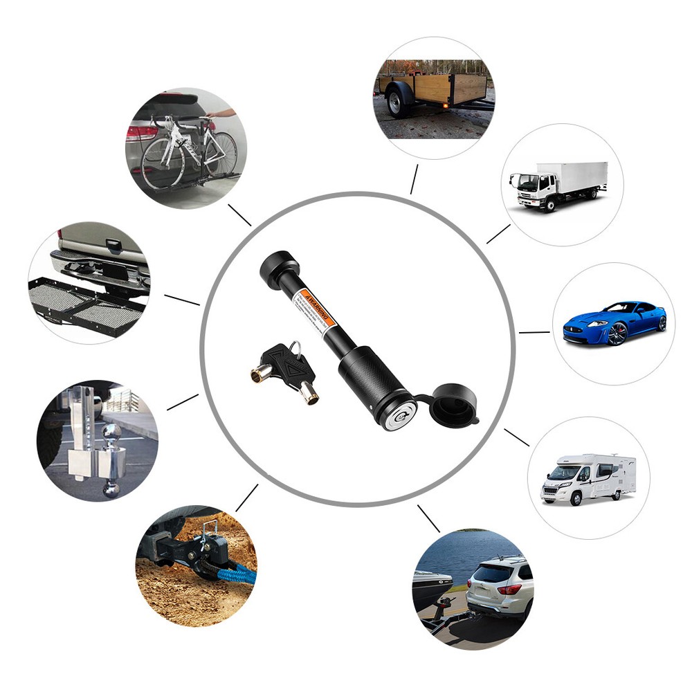 2x 5/8" Trailer Hitch Locking Pin for 2" or 2.5" Receiver Class III IV Same Keys