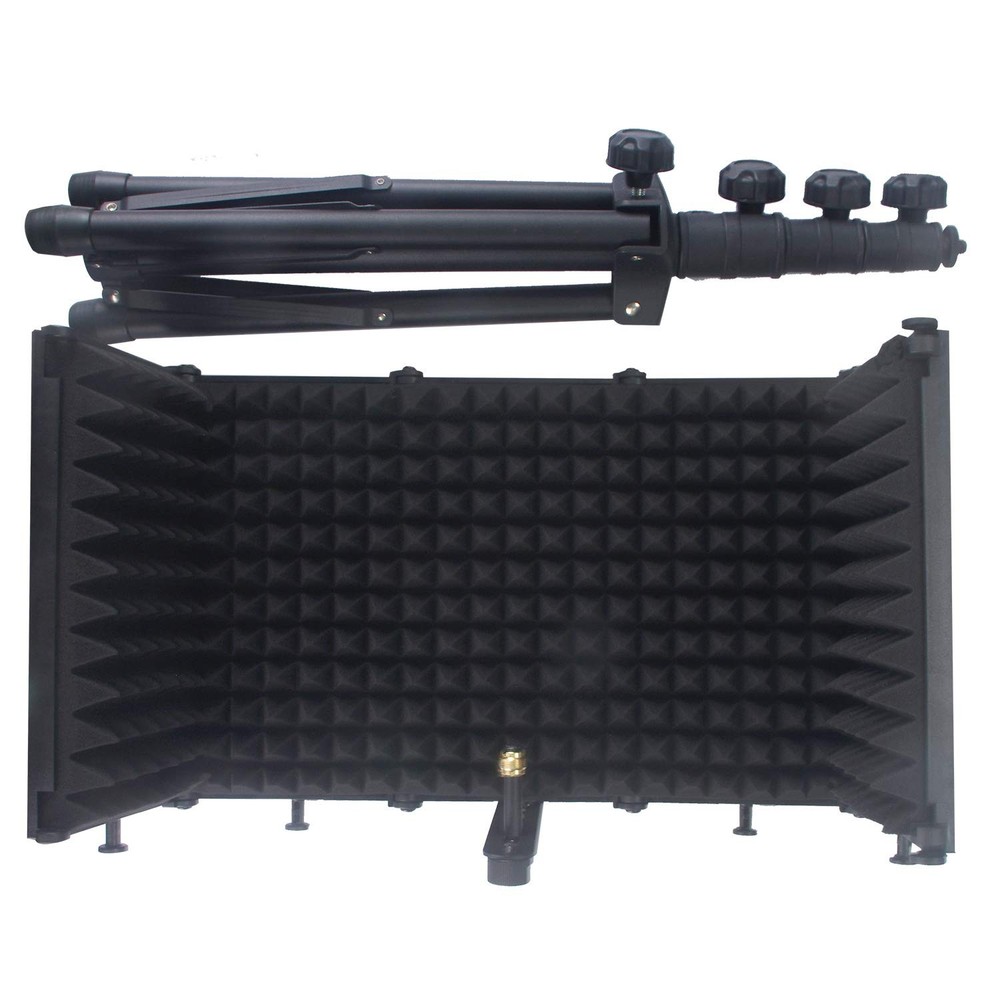 Microphone Isolation Shield - Tripod Stand 2 ft 6 to 5 ft 10 Height Adjustabl...