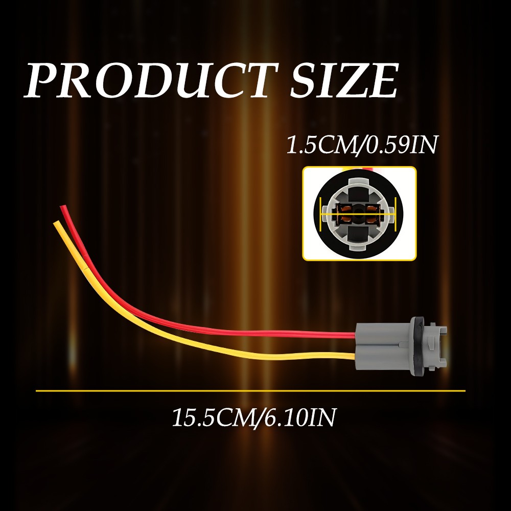 Universal Pigtail Wire Female 194 Socket T10 Front PGS Side Marker Light Plug B