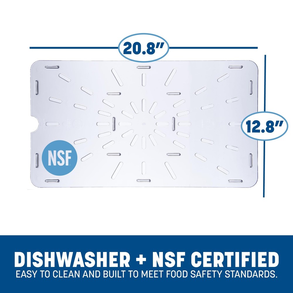 1021507 StorPlus Full Size Polycarbonate Drain Shelf, Clear