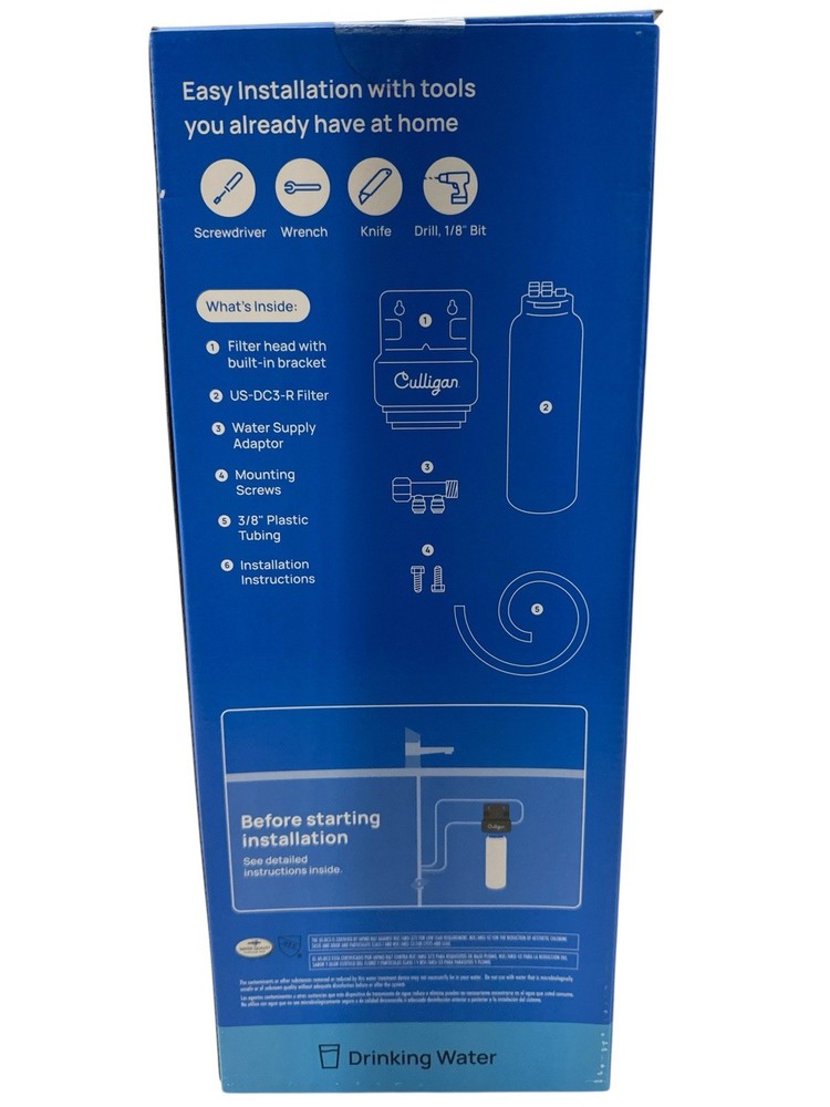 Culligan Under Sink Water Filtration System US-DC3 New