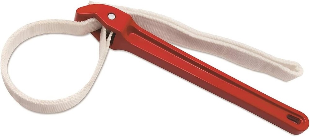 Strap Wrench 12" Handle Adjustable Nylon Strap Pipe Wrench Oil Filter Strap Open