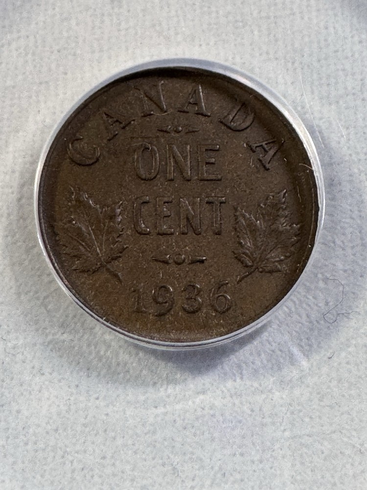 1936 Canada Small Cent Graded MS 62 BN by ANACS